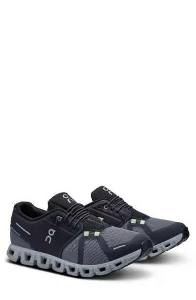 On Cloud 5 Push Sneaker In Rock/black