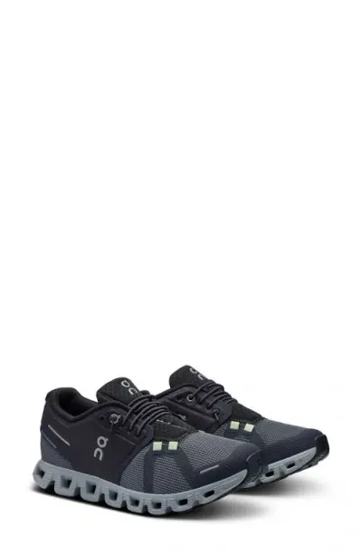 On Cloud 5 Push Sneaker In Rock/black