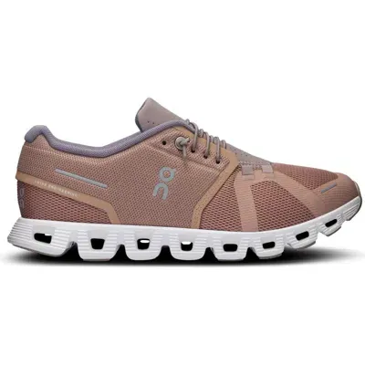 On Cloud 5 Running Shoe In Rosebrown/fog