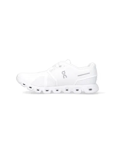 On Cloud 5 Sneakers In Undyed White White