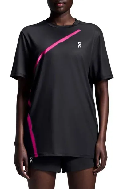 On Court Tennis T-shirt In Black