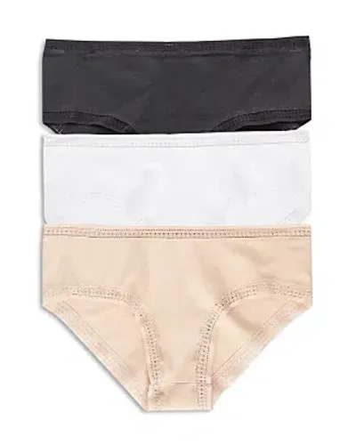 On Gossamer Cabana Boyshorts, Set Of 3 In Black/white/champage