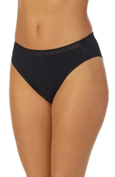 On Gossamer Cabana Cotton Leakproof High Cut Briefs In Black