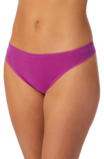 On Gossamer Cabana Stretch Cotton Thong In Purple Wine