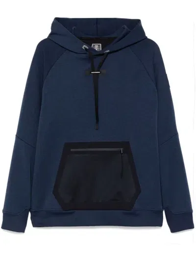 On Running Mesh-pocket Drawstring Hoodie In Blue