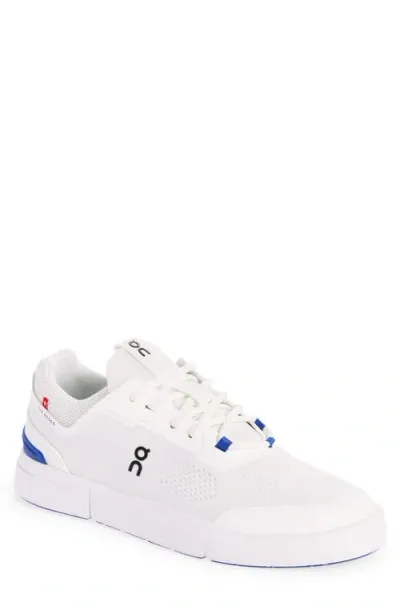 On The Roger Spin Tennis Sneaker In White/indigo