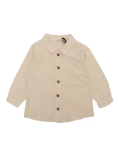 One More In The Family Kids' Button-down Shirt In Gray