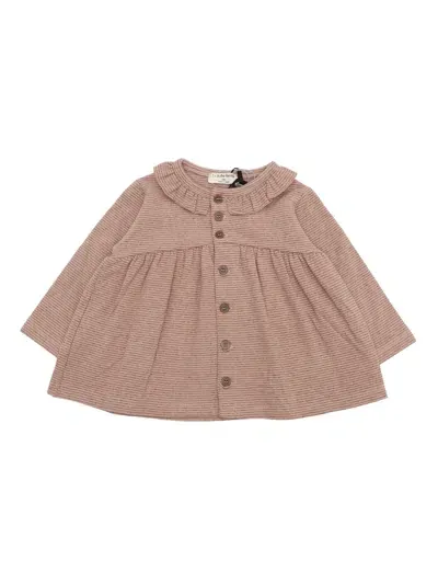 One More In The Family Kids' Collar Blouse In Pink