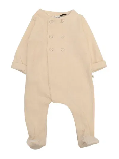 One More In The Family Kids' Jumpsuit W/feet Opened With Nickel Free Poppers In White