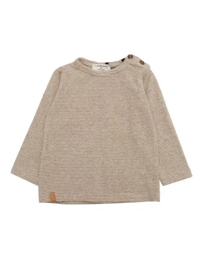 One More In The Family Kids' L.sleeve T-shirt In Gray