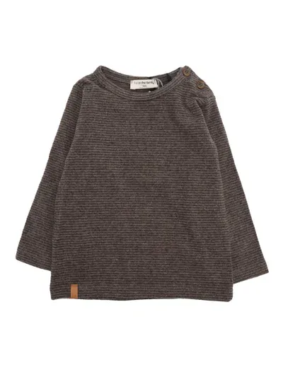 One More In The Family Kids' L.sleeve T-shirt In Gray