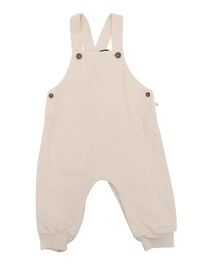 One More In The Family Kids' Overall Opened With Nickel Free Poppers Around In Gray