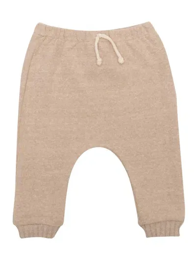 One More In The Family Kids' Pants W/cuff In Beige