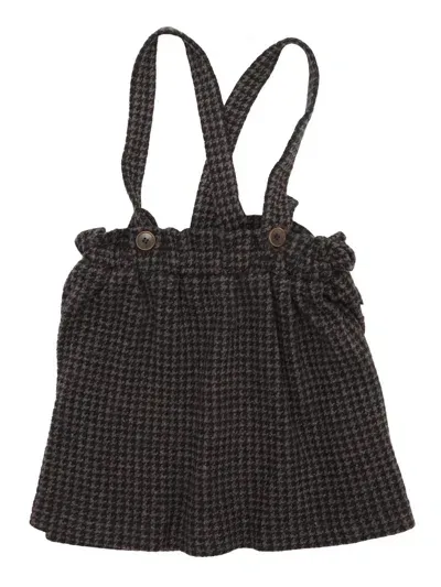 One More In The Family Kids' Skirt W/straps In Gray