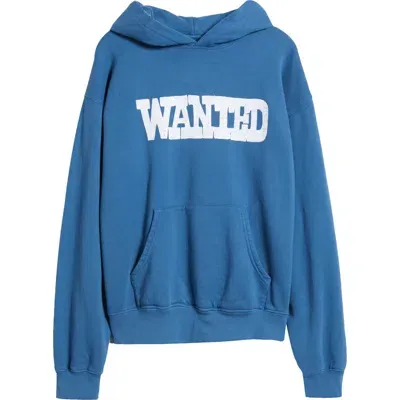 One Of These Days Wanted Graphic Hoodie In Sky Blue