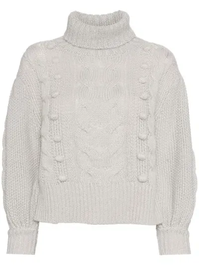 Onefifteen Cable-knitted Jumper In Grey