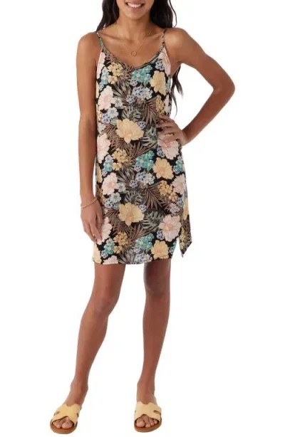 O'neill Kids' Arya Floral Dress In Black