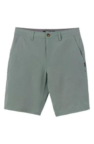 O'neill Kids' Reserve Water Repellent Shorts In Dark Olive