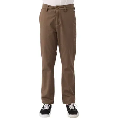 O'neill Kids' Transporter Standard Fit Stretch Cotton Chinos In Chocolate Chip