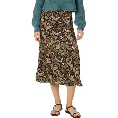 O'neill Sunni Rosalia Paisley Midi Skirt In Black