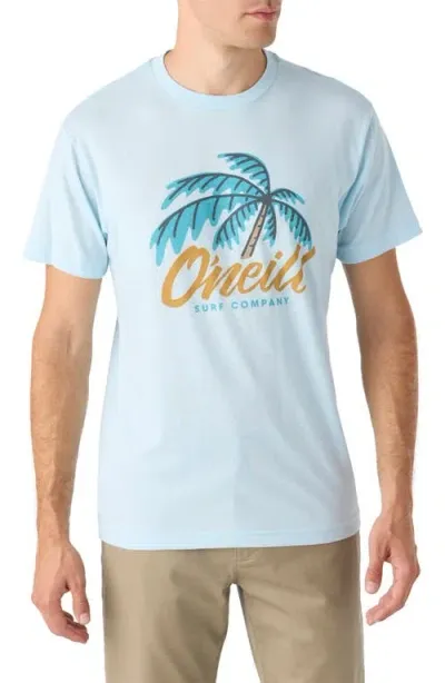 O'neill Tilt Surf Cotton Graphic T-shirt In Sky Blue Heather