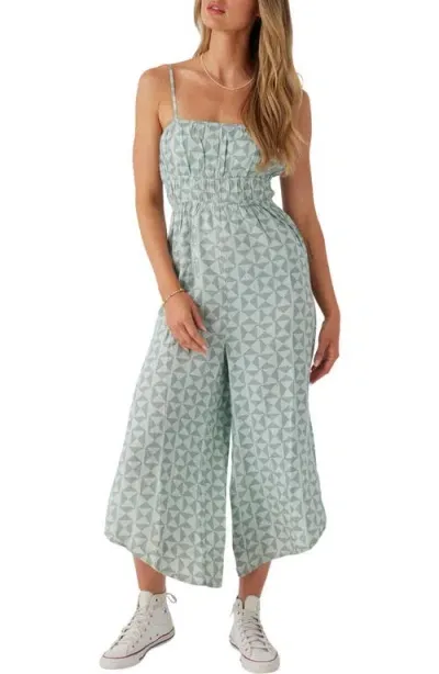 O'neill Vera Geo Print Jumpsuit In Blue Haze