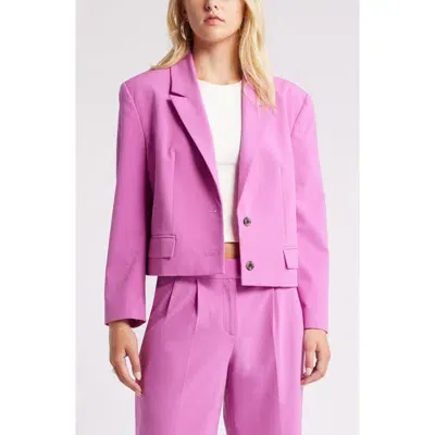 Open Edit Crop Blazer In Pink Rosebud