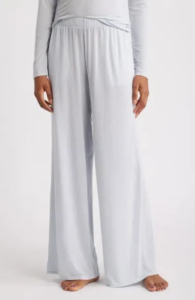 Open Edit Dreamy Rib Wide Leg Pajama Pants In Blue Air