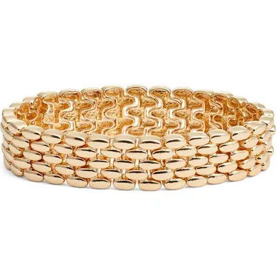 Open Edit Puffy Watchband Bracelet In Gold