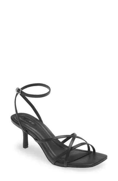 Open Edit Remington Ankle Strap Sandal In Black