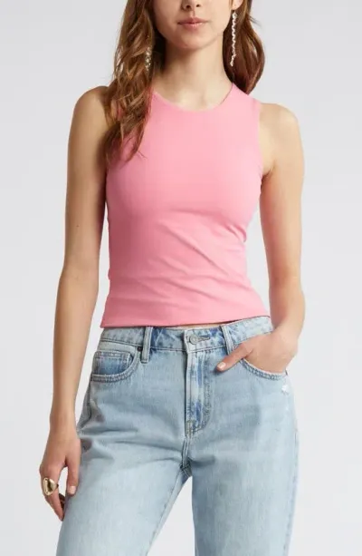 Open Edit Smooth Edit Crewneck Tank In Pink Ginger