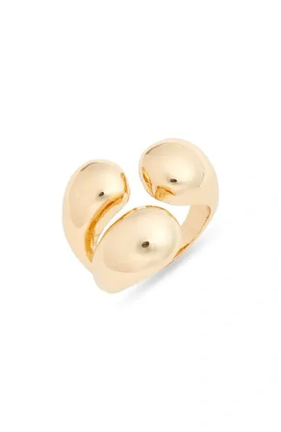 Open Edit Triple Orb Puffy Ring In Gold