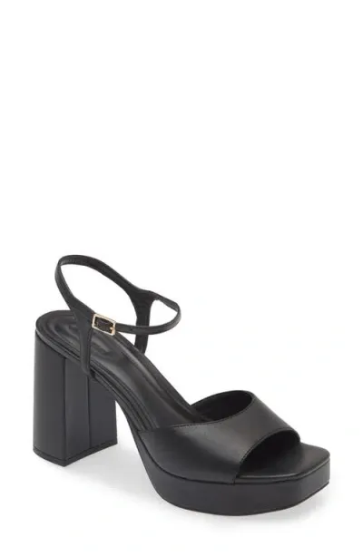 Open Edit Whitney Block Heel Sandal In Black