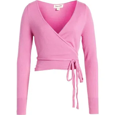 Open Edit Wrap Sweater In Pink Rosebud