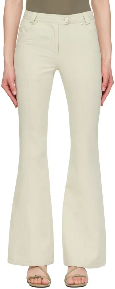 Open Yy Beige Bootcut Trousers