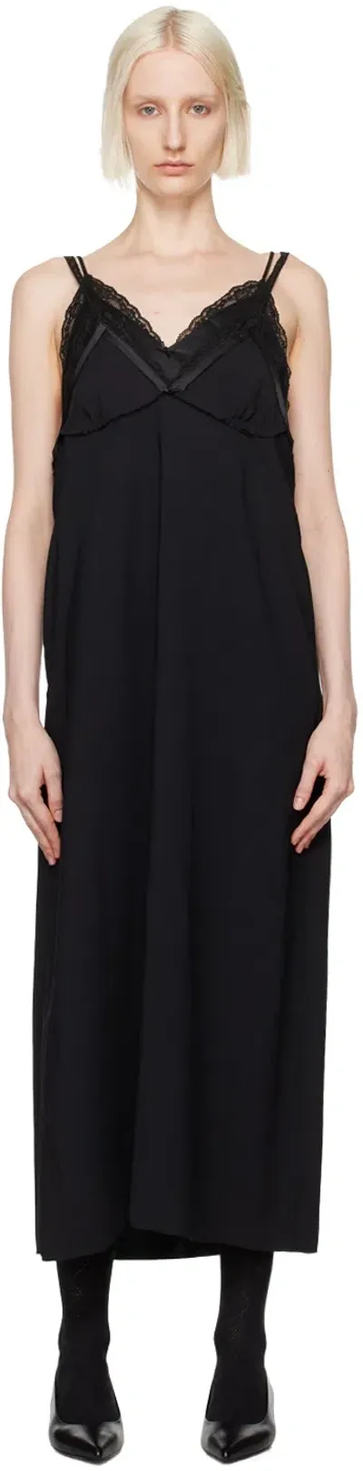 Open Yy Black Layered Slip Dress