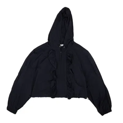 Opening Ceremony Navy Nylon Ruffle Windbreaker In Blue