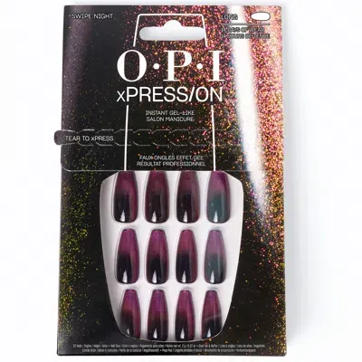 Opi Xpress/on - Swipe Night - Press On Nails For A Gel-like Salon Manicure In White