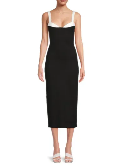 Opt O. P.t Women's Clare Sweetheart Midi Dress In Black