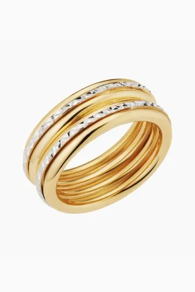 Oradina 14k Gold Always Bold Ring In Yellow & White Gold