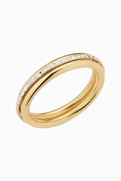 Oradina 14k Gold Always Ring In Yellow & White Gold