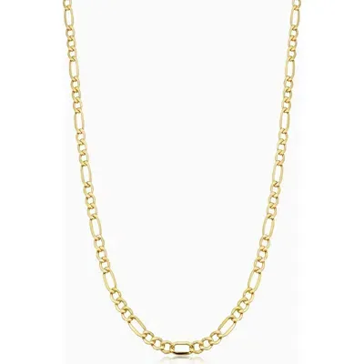 Oradina 14k Gold Florentine Figaro Necklace In Yellow Gold