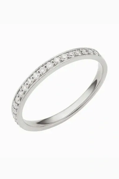 Oradina Women's 14k White Gold The Regal Diamond Band