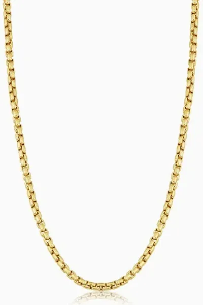 Oradina 14k Gold Round Bodega Chain Necklace In Yellow Gold