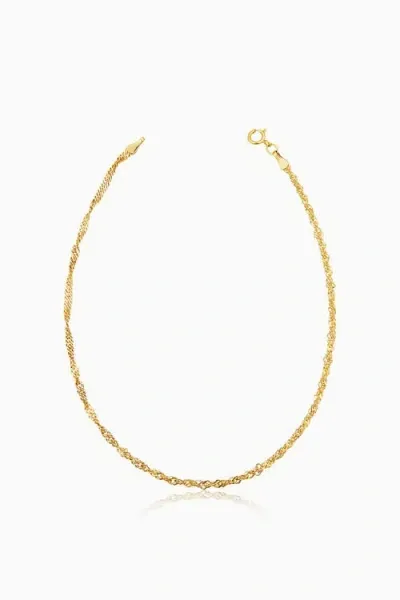 Oradina 14k Gold Spirah Anklet In Yellow Gold