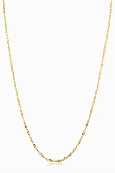 Oradina 14k Gold Spirah Chain Necklace In Yellow Gold