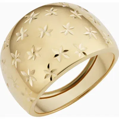 Oradina 14k Gold Starry Night Dome Ring In Yellow Gold