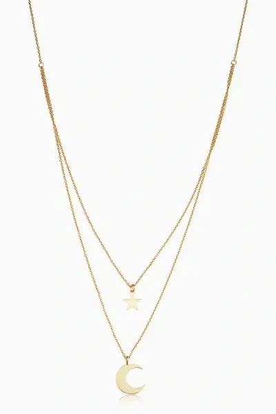 Oradina Women's 14k Yellow Solid Gold Jana Layered Necklace In Yellow Gold