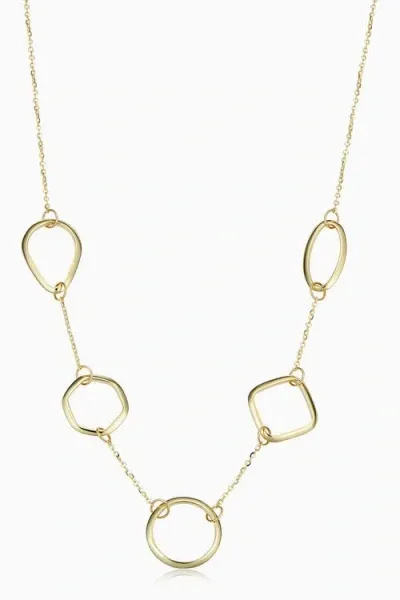 Oradina 14k Yellow Gold Riverdale Station Necklace