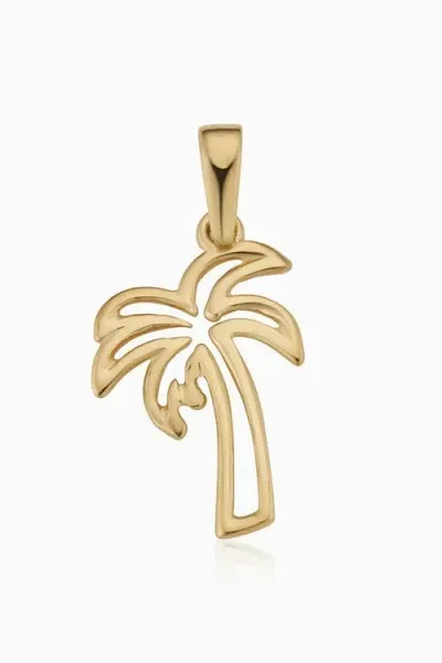 Oradina 14k Yellow Gold Royal Palms Pendant Necklace